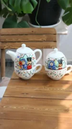 سوریس چای خوری 2 نفره طرح قاجار - تصویر 2